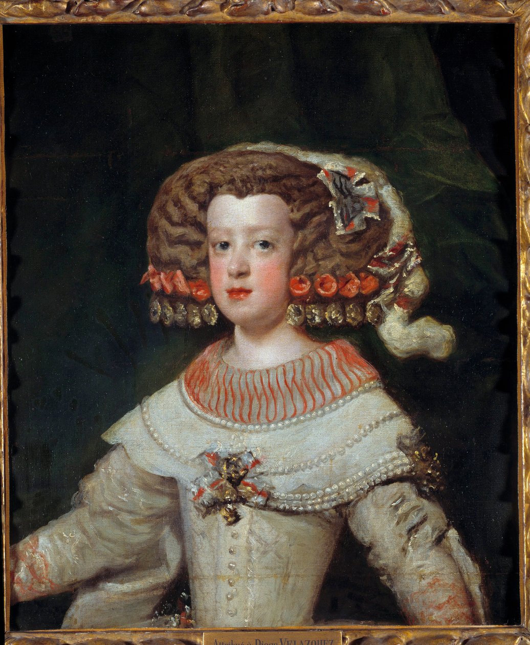 Muotokuva infante Marie Therese (1638-1683) tulevasta Ranskan kuningattaresta Diego Velasquezin (1599-1660) maalaus 1600-luvun su. 0,71x0,6 m - Portrait of the Infanta Marie Therese (1638-1683), tuleva Ranskan kuningatar. Diego Velasquezin (1599-166) maala tekijältä Diego Velázquez
