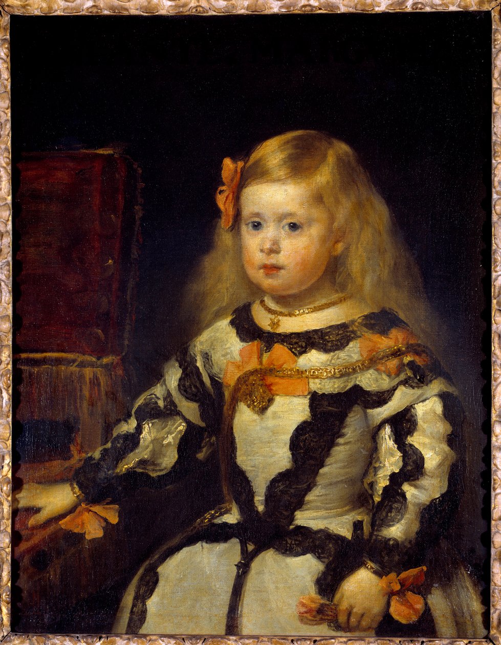 Muotokuva Infante Mary Margueriten (1651-1673) Philip IV:n tyttärestä. Diego Velasquezin maalaus (Velazquez tekijältä Diego Velázquez