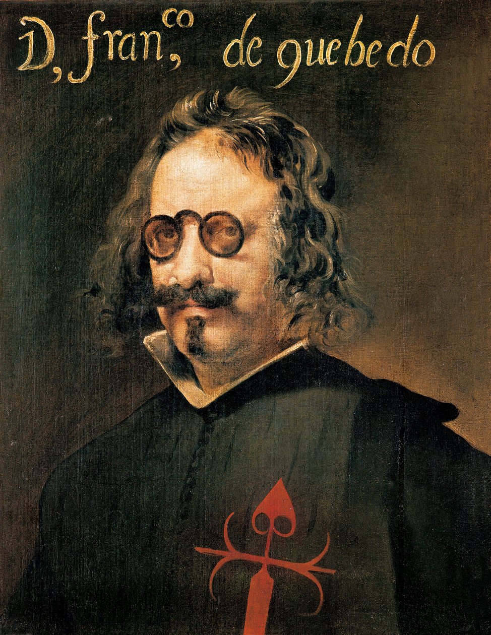 Espanjalaisen kirjailijan Francisco De Quevedon muotokuva (maalaus) tekijältä Diego Velázquez
