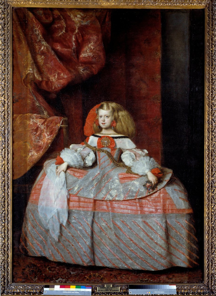 Muotokuva Itävallan Margarita-lapsesta (1651-1673), Philip IV:n tyttärestä Diego Velasquezin (1599-1660) maalaus, noin 1659. Dim. 2,12x1,47m. Madrid, Prado-museo - Itävallan prinsessa Margaretin (1651-1673), Philip IV:n tyttären muotokuva. tekijältä Diego Velázquez