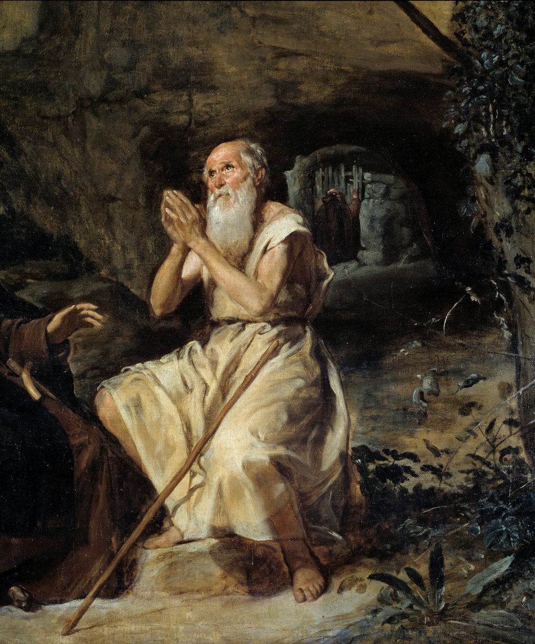 Saint Anthony ja Saint Paul Erakko Yksityiskohta, joka edustaa Theban pyhä Paavalia. Diego Rodriguez de Silva y Velasquezin (1599-1660) maalaus noin 1635. Öljy kankaalle. Mitat: 2,57 x 1,88 m. Madrid, Musee Du Prado tekijältä Diego Velázquez