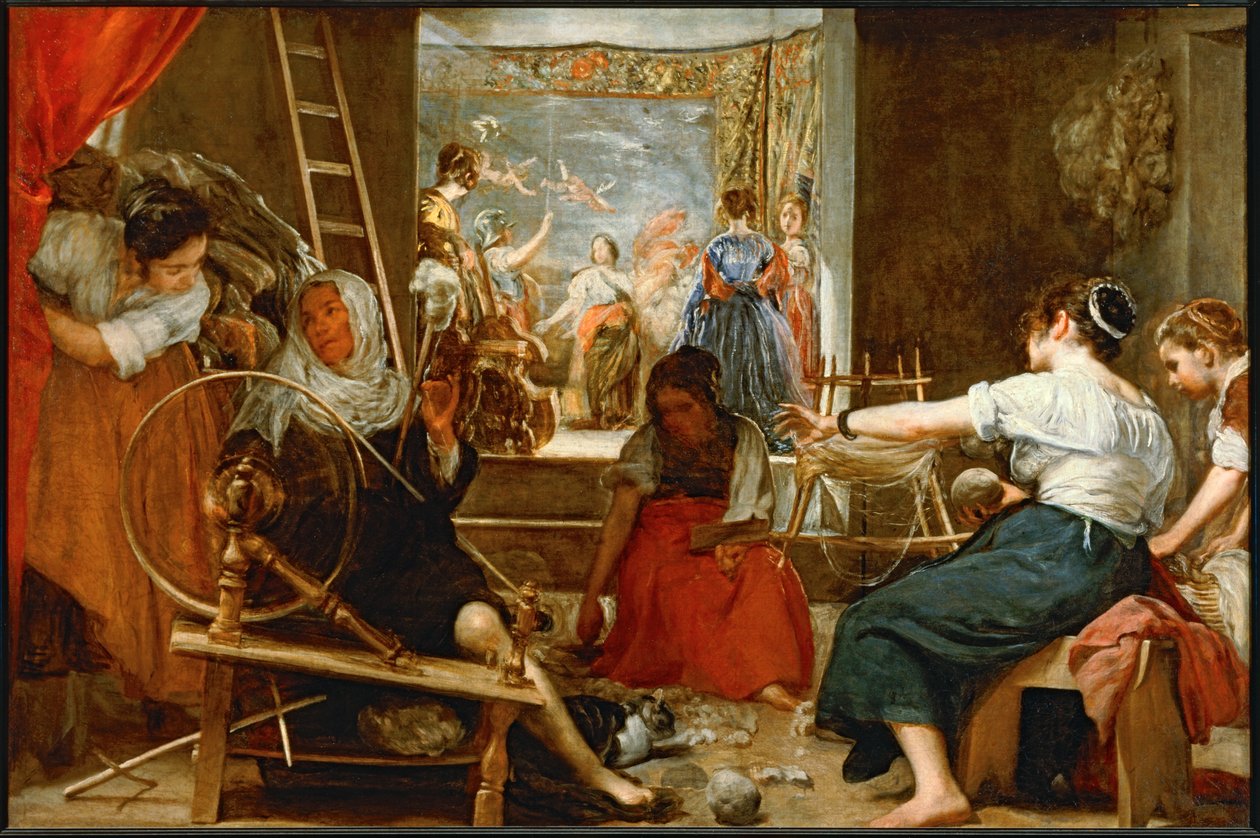 Arachnen taru ... (maalaus kankaalle) tekijältä Diego Rodriguez de Silva y Velazquez