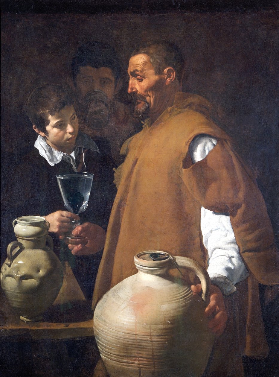 The Waterseller of Sevilla, n. 1620 (öljy kankaalle) tekijältä Diego Velázquez