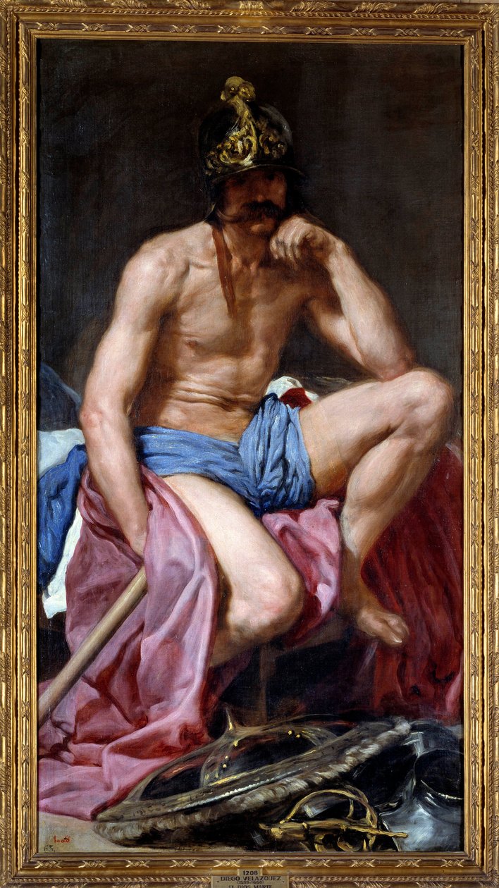 Sodan jumala Mars. Diego Rodriguez de Silvan ja Velasquezin (1599-1660) maalaus tekijältä Diego Velázquez