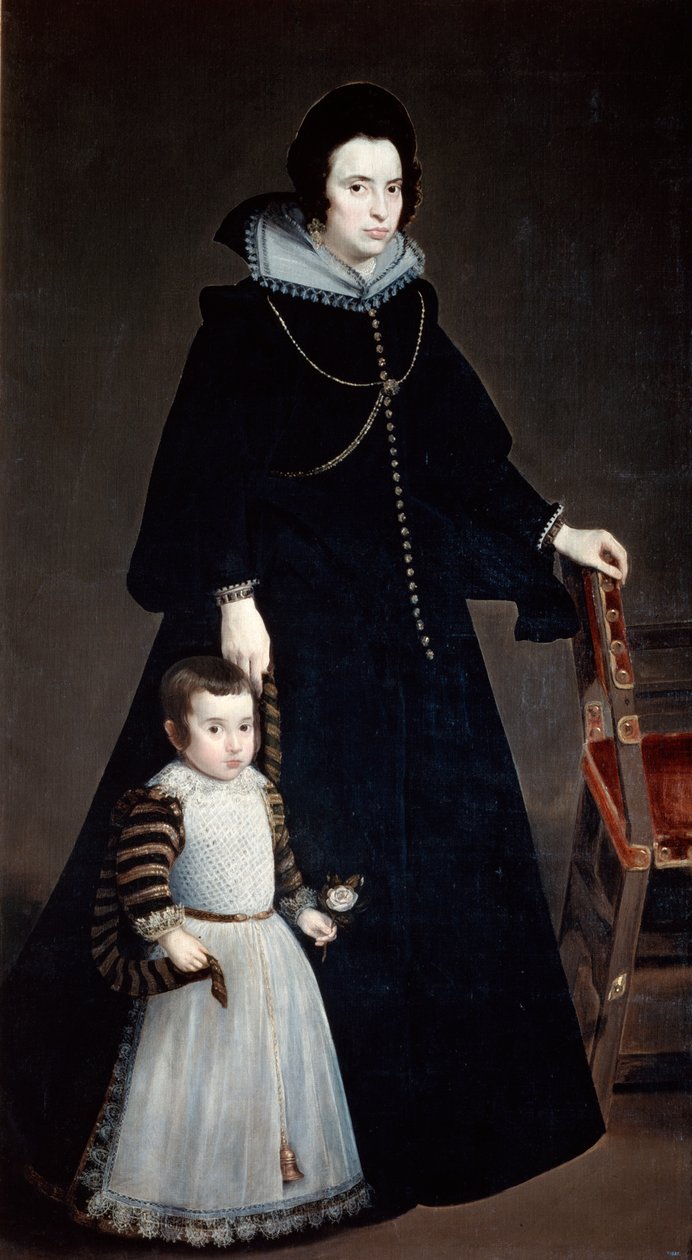 Dona Antonia Ifenarrietta ja hänen poikansa, 1631 tekijältä Diego Velázquez