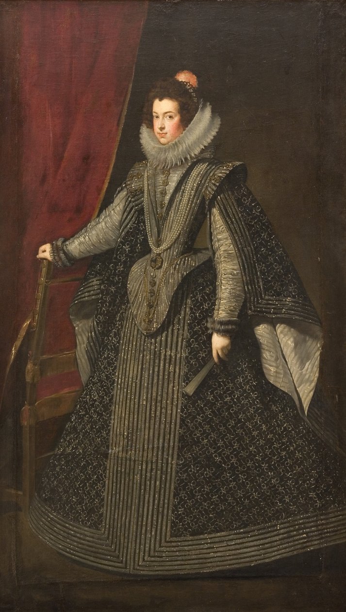 Muotokuva Elisabetista Ranskasta 1602-1644, Espanjan kuningatarpuolisosta, 1630-luku. tekijältä Diego Velázquez