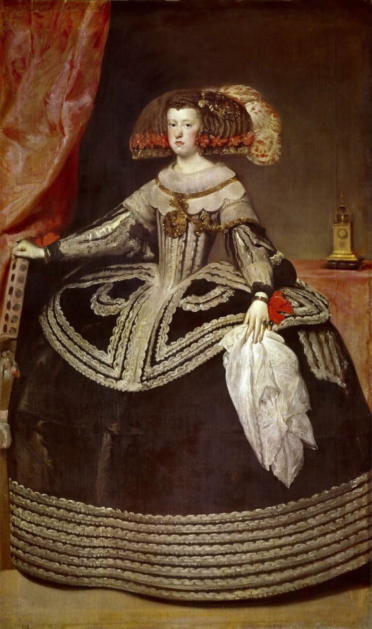 Itävallan Marianan muotokuva 16341696 tekijältä Diego Velázquez