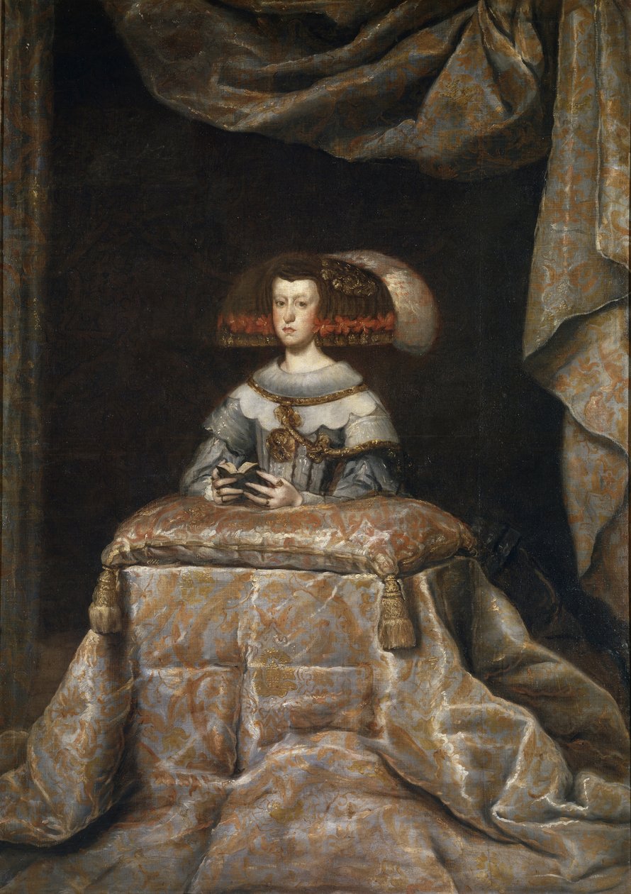 Itävallan Marianan muotokuva 16341696, rukoilee, n. 1655 tekijältä Diego Velázquez