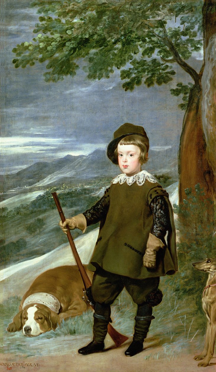 Prinssi Balthasar Carlos (1629-49) Metsästäjäksi pukeutunut, 1635-36 tekijältä Diego Velázquez