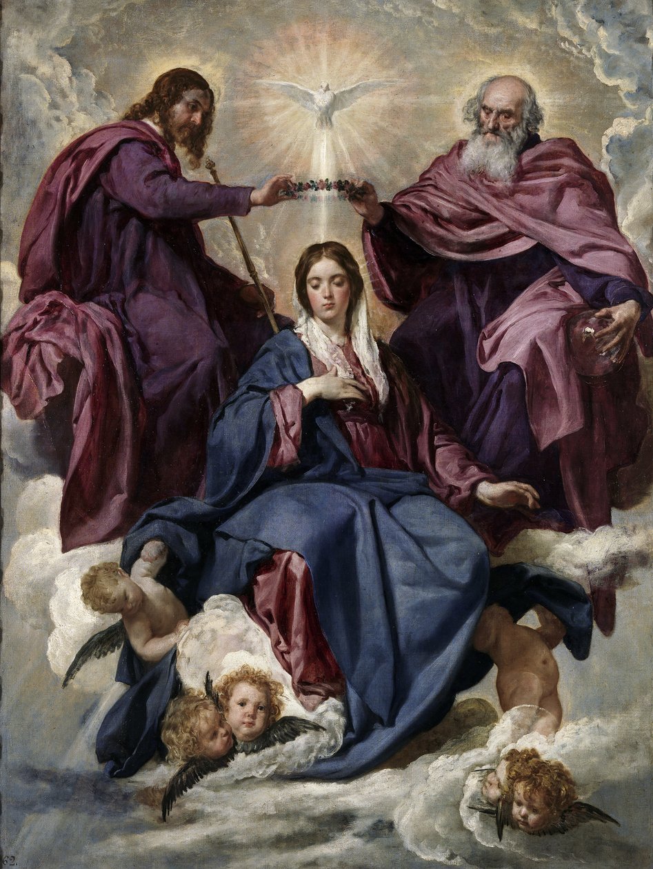 Neitsyen kruunaus, 1635-1636 tekijältä Diego Velázquez
