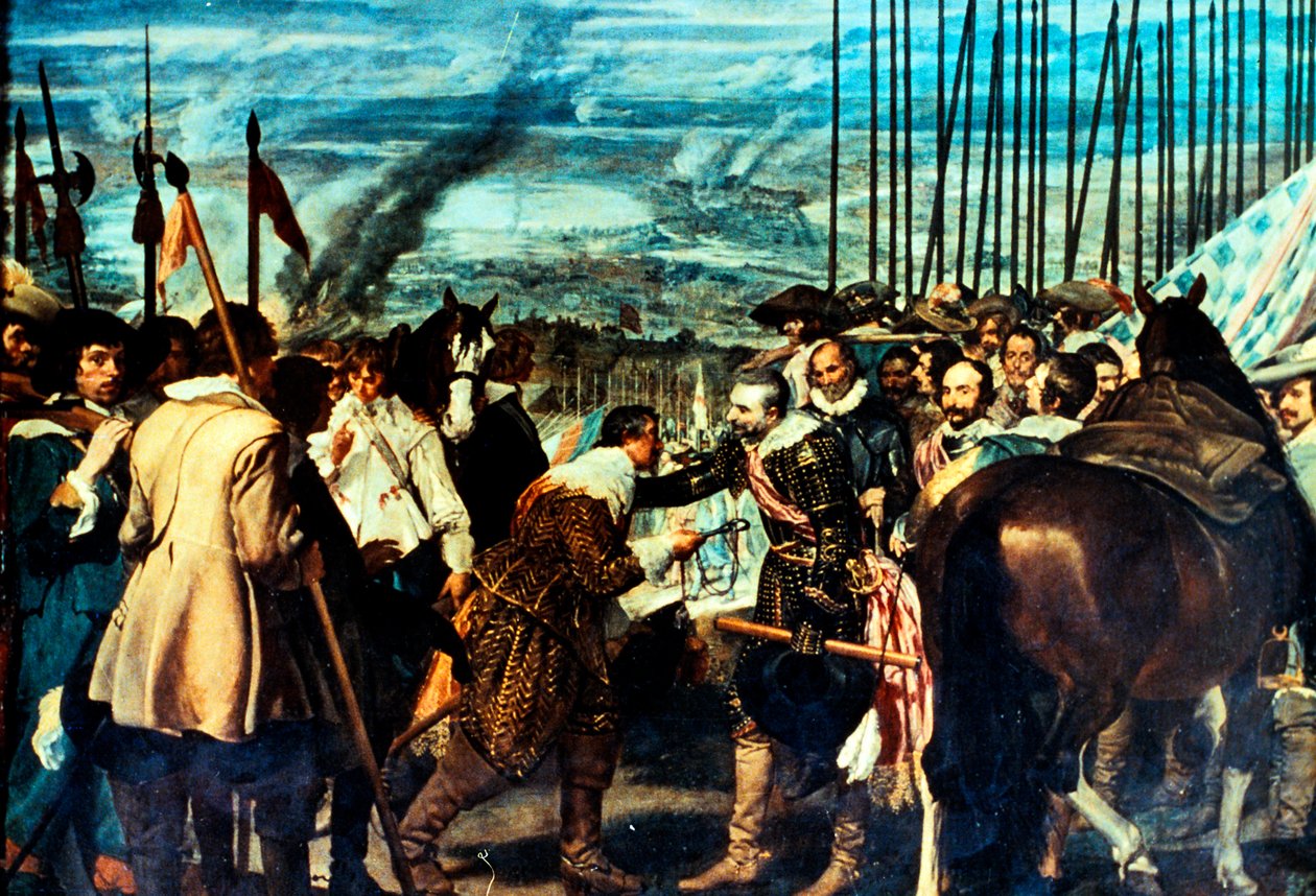 "Bredan vähentäminen", 30-vuotias sota, 1625, 1600-luku tekijältä Diego Velázquez