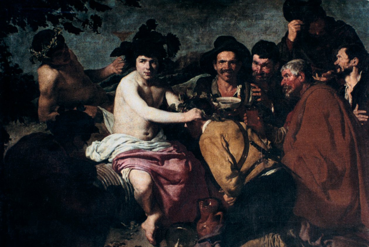 Bacchuksen voitto tai juoppo, 1600-luku. tekijältä Diego Velázquez