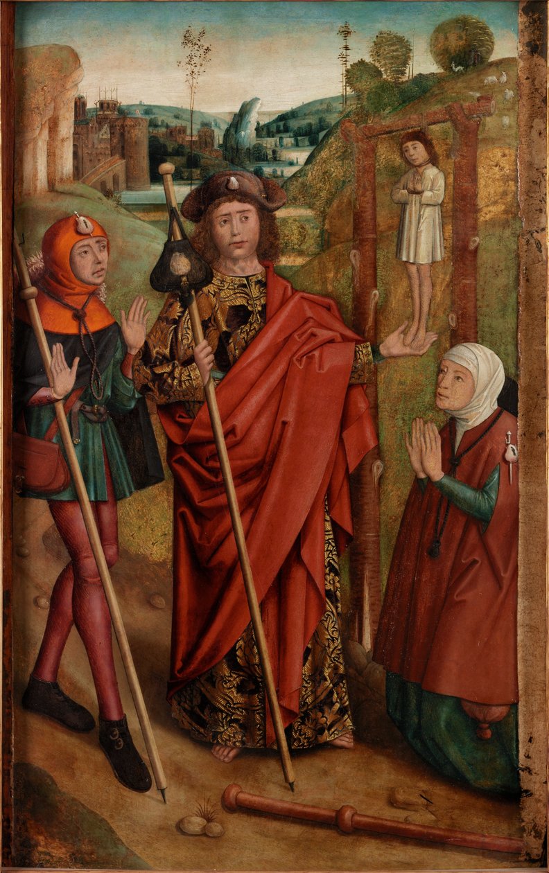Hirsipuun ihme, n. 1435-1460 (tempera kankaalle) tekijältä Dieric Bouts