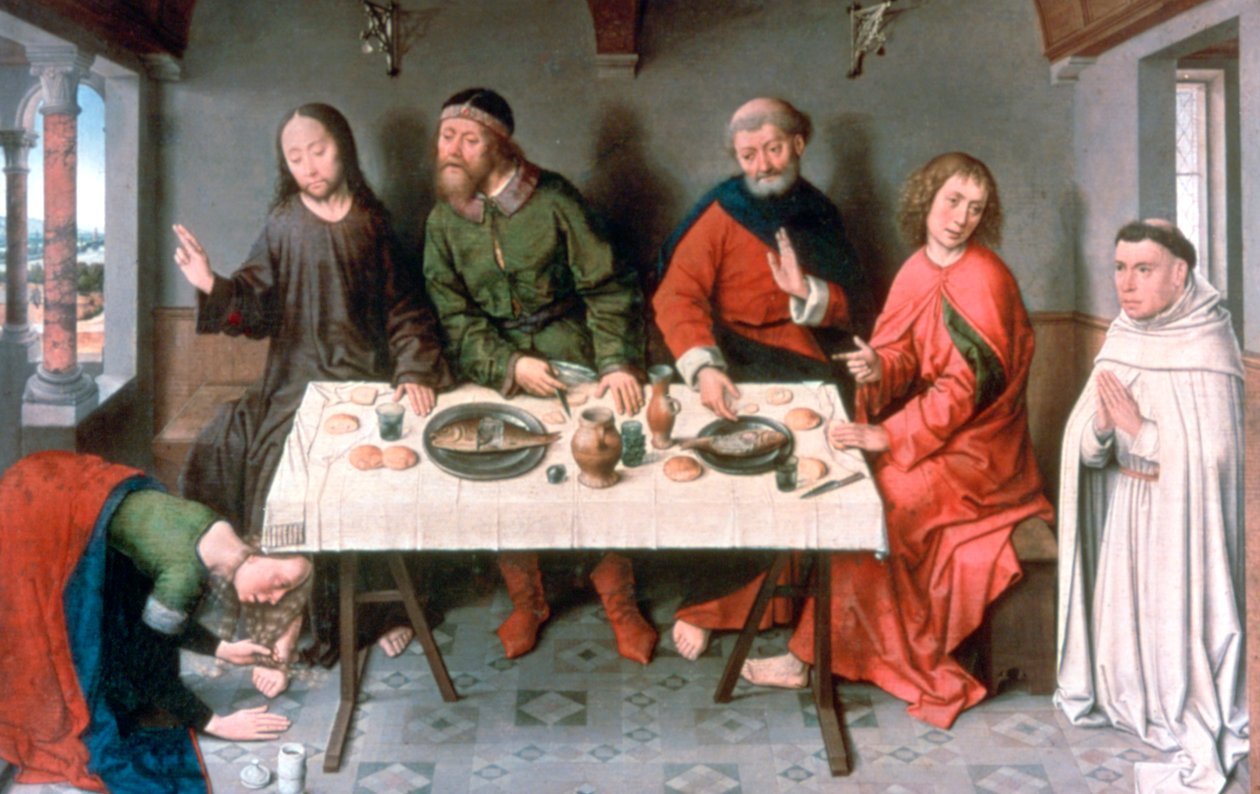 Kristus Simonin talossa, 1440-luku tekijältä Dieric Bouts