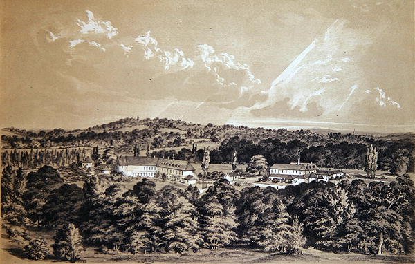 La Grande Trappe, n. 1860 (litho) tekijältä Dieudonne Auguste (after) Lancelot