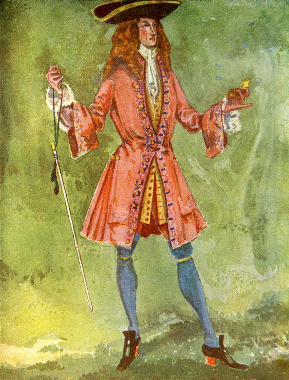 Miesten puku Anna I:n hallituskaudella (1702-1714) tekijältä Dion Clayton Calthrop