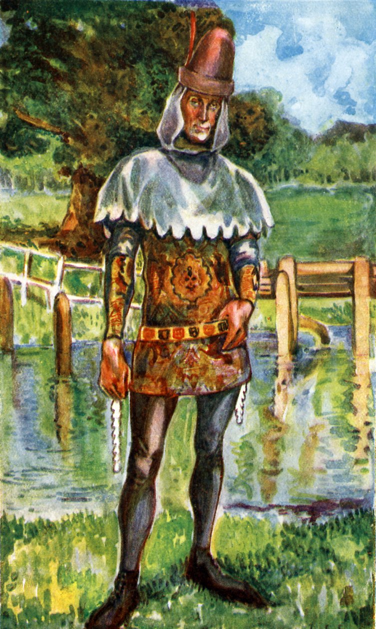Miesten puku Edward III:n hallituskaudella (1327-1377) tekijältä Dion Clayton Calthrop