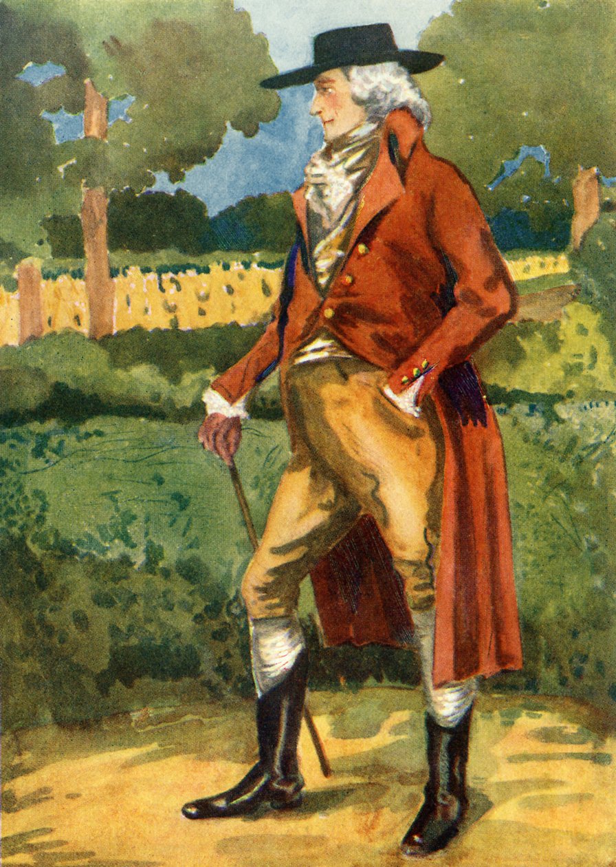 Miesten puku Yrjö III:n hallituskaudella (1760-1820) tekijältä Dion Clayton Calthrop