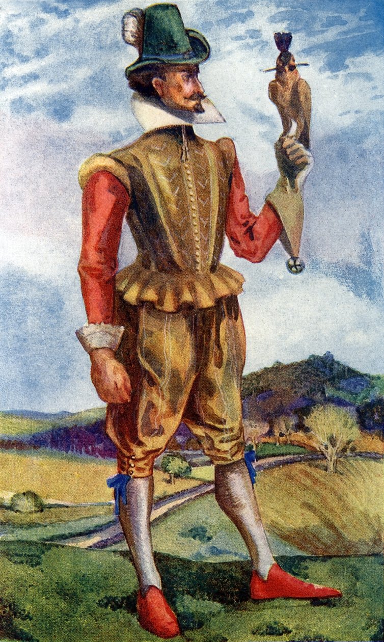 Miesten puku James I:n hallituskaudella (1603-1625) tekijältä Dion Clayton Calthrop