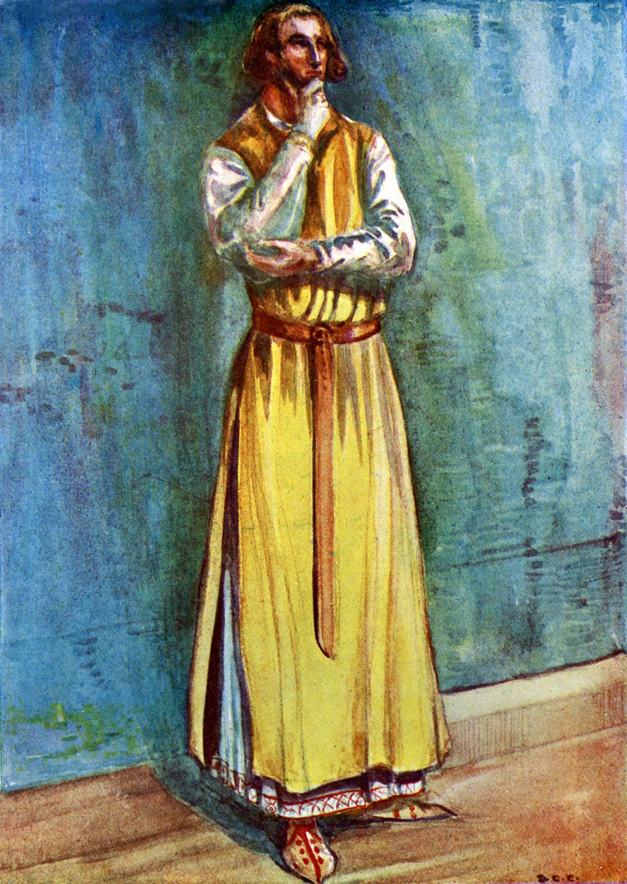 Miesten puku Johanneksen hallituskaudella (1199 - 1216) tekijältä Dion Clayton Calthrop