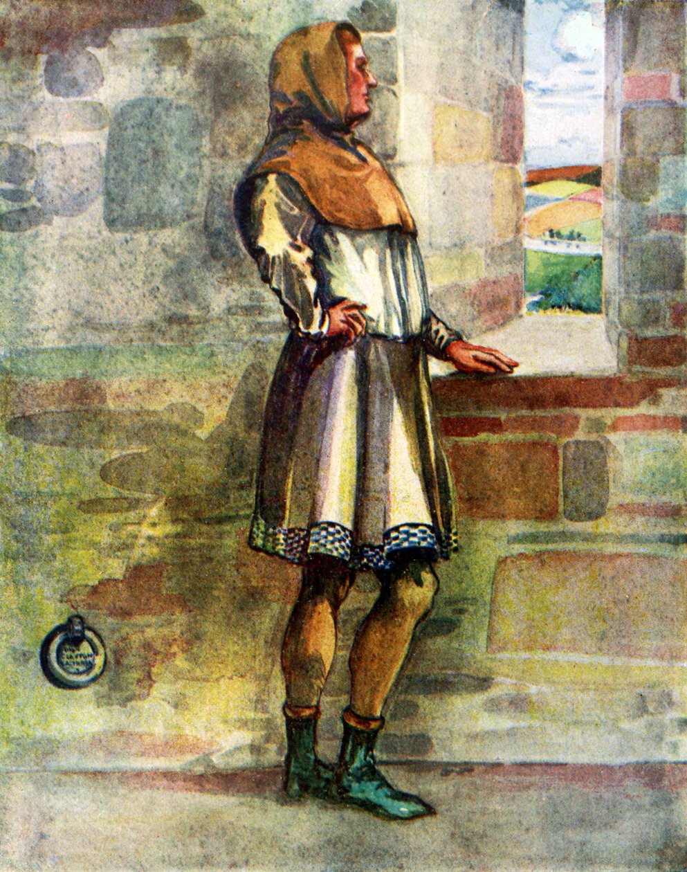 Miesten puku Richard I:n hallituskaudella (1189 - 1199) tekijältä Dion Clayton Calthrop