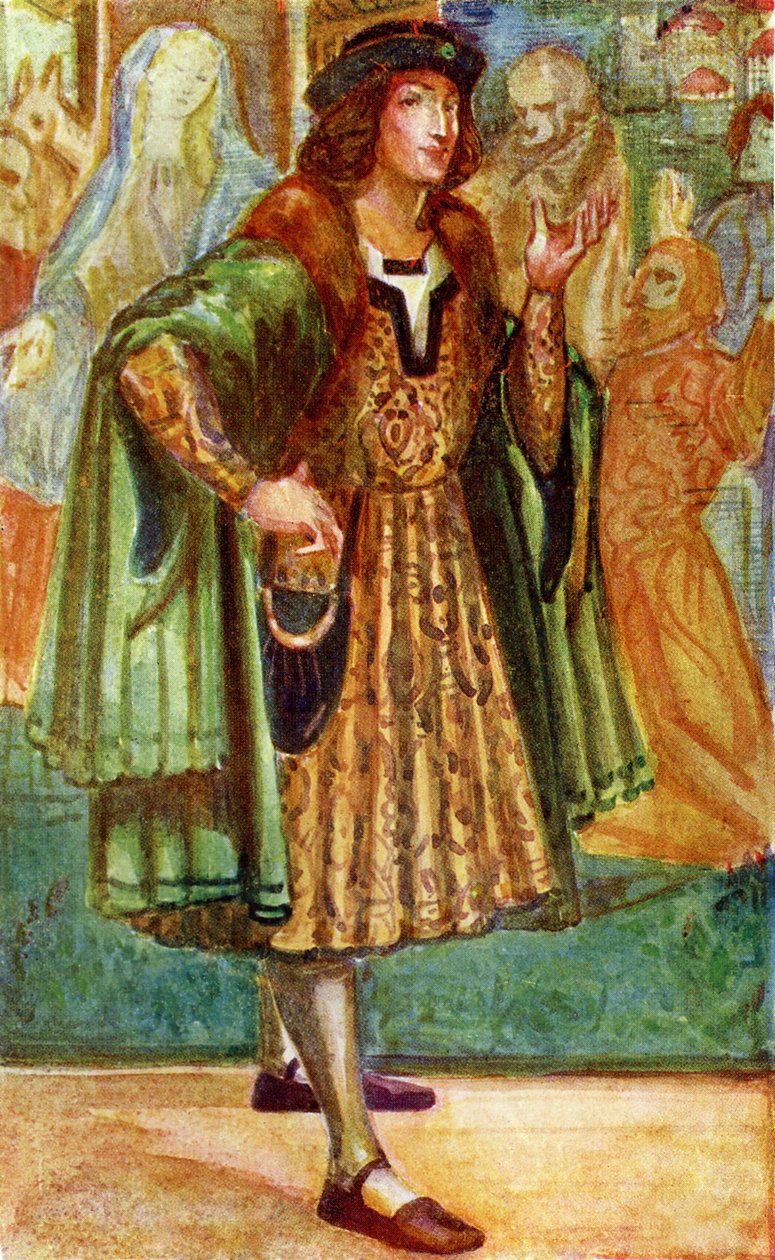 Miesten puku Richard III:n (1483-1485) hallituskaudella tekijältä Dion Clayton Calthrop