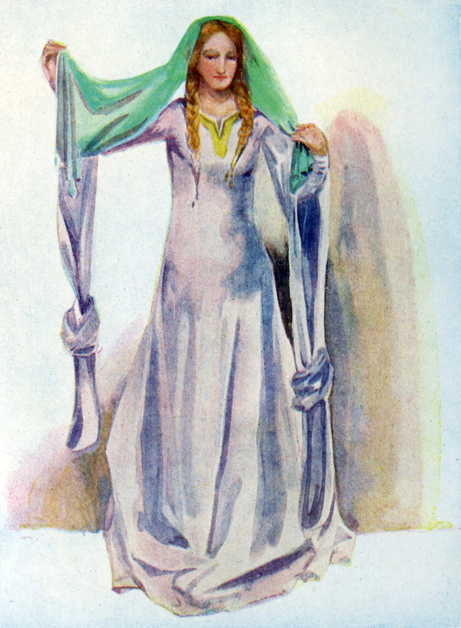 Naisten puku Stephenin hallituskaudella (1135-1154) tekijältä Dion Clayton Calthrop
