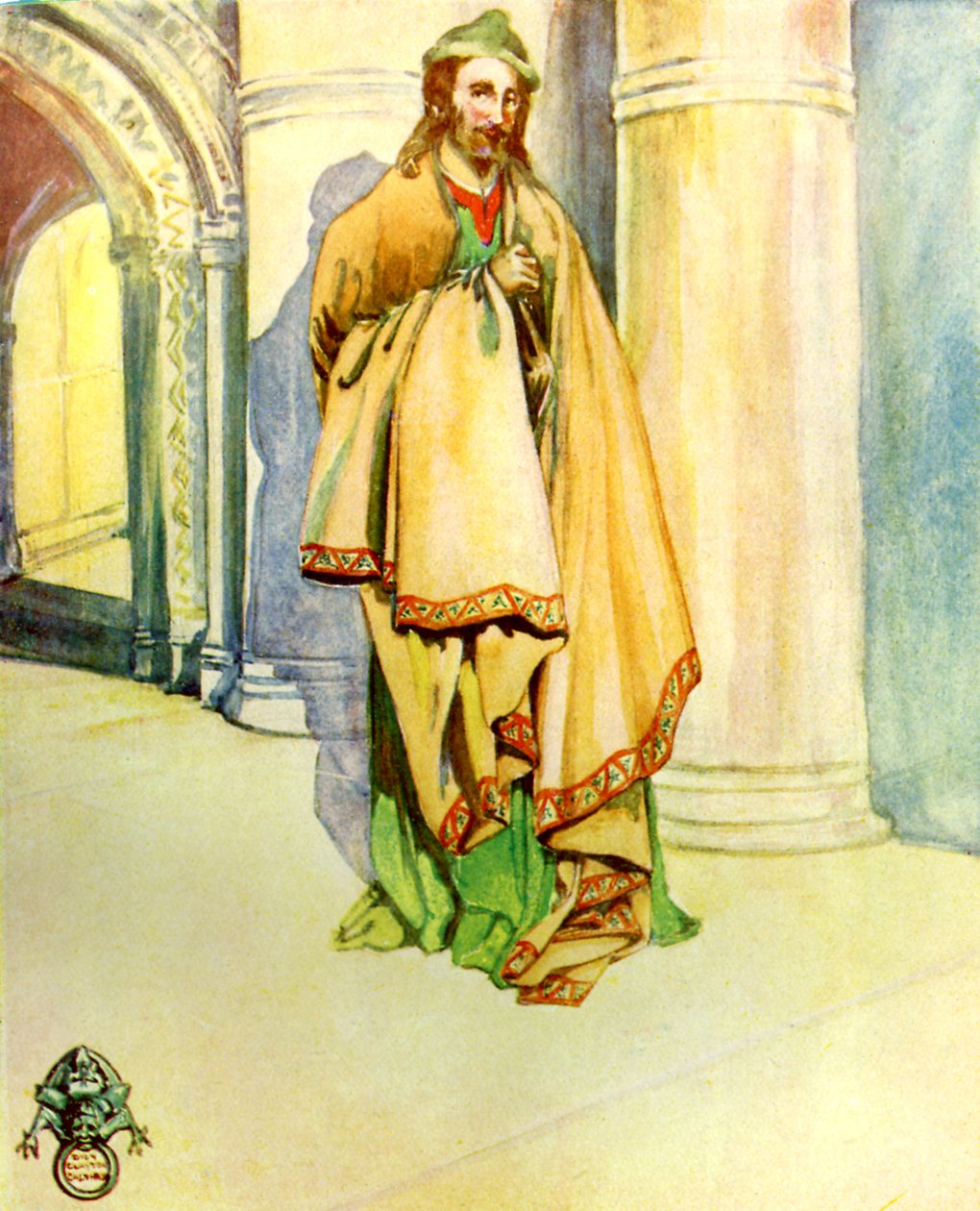 Miesten puku Henrik I:n hallituskaudella (1100-1135) tekijältä Dion Clayton Calthrop