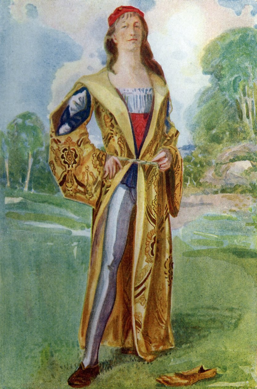 Miesten puku Henrik VII:n hallituskaudella (1485-1509) tekijältä Dion Clayton Calthrop