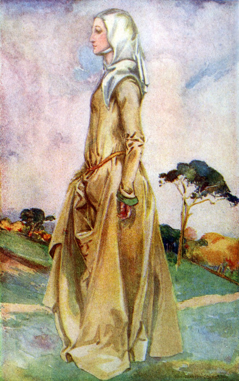 Naisten puku Henrik II:n hallituskaudella (1154-1189) tekijältä Dion Clayton Calthrop