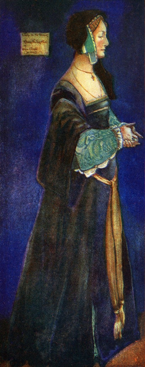 Naisen puku Henrik VIII:n hallituskaudella (1509-1547) tekijältä Dion Clayton Calthrop