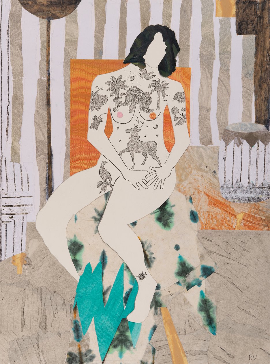 Tatuoinnit ovat muotia, alaston (kollaasi) tekijältä Dione Verulam