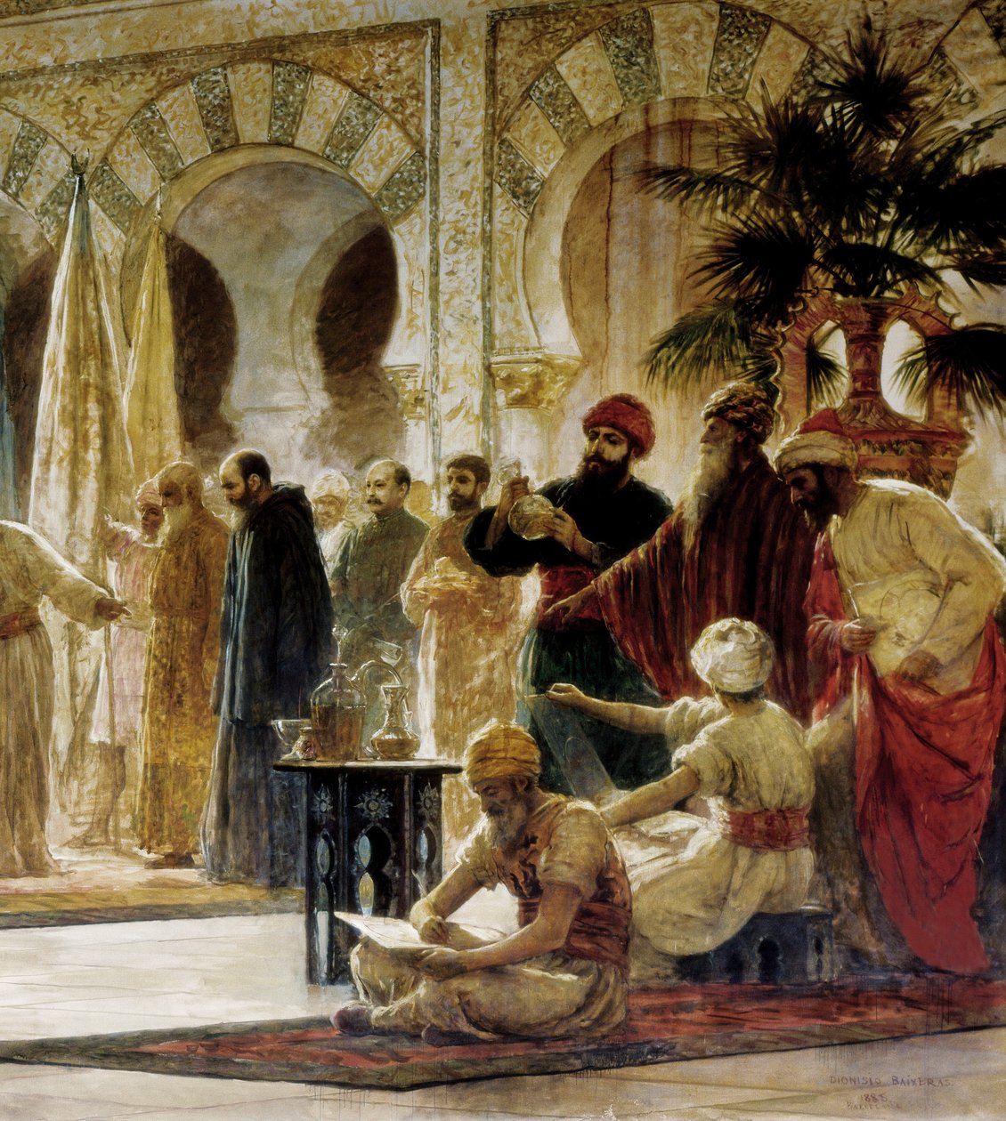 Abd Al-Rahman III, yksityiskohta Dionis Baixerasin maalauksesta Verdaguerissa tekijältä Dionisio Baixeras Verdaguer