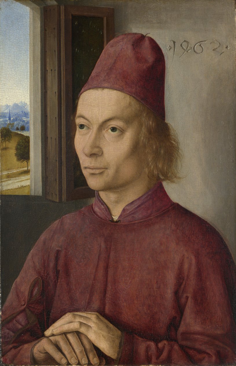 Nuoren miehen muotokuva, ehkä Jan van Winckele, 1462 (öljy, muna ja tempera tammitaulussa) tekijältä Dirck Bouts