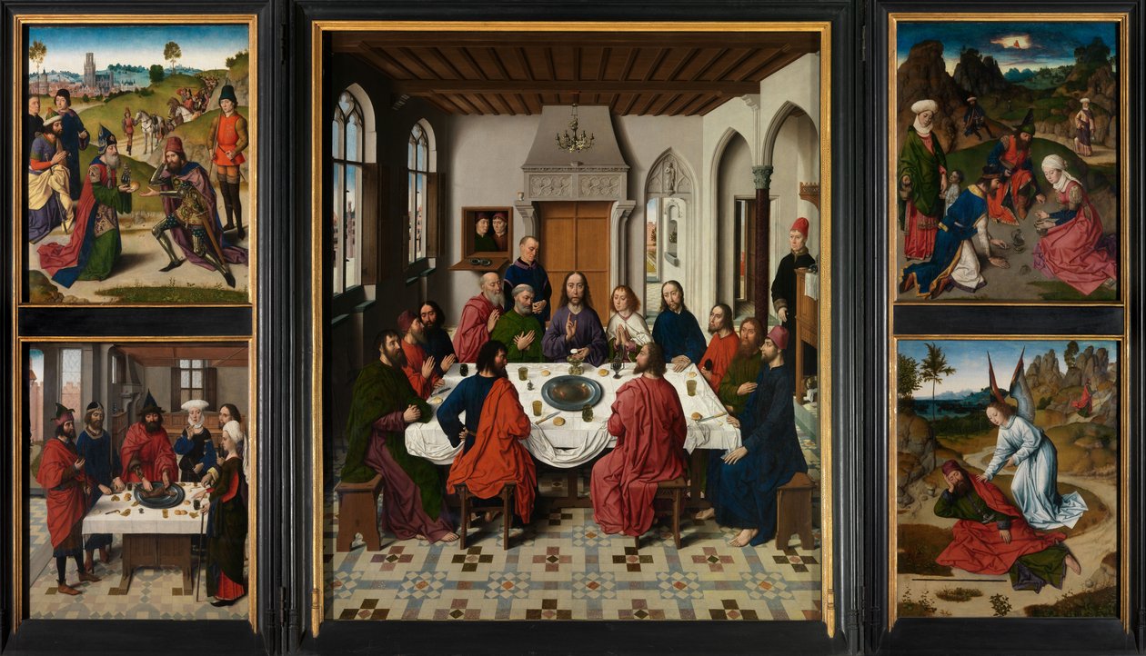 Pyhän Sakramentin alttaritaulu, n. 1464-1468 (öljy paneelille) tekijältä Dirck Bouts