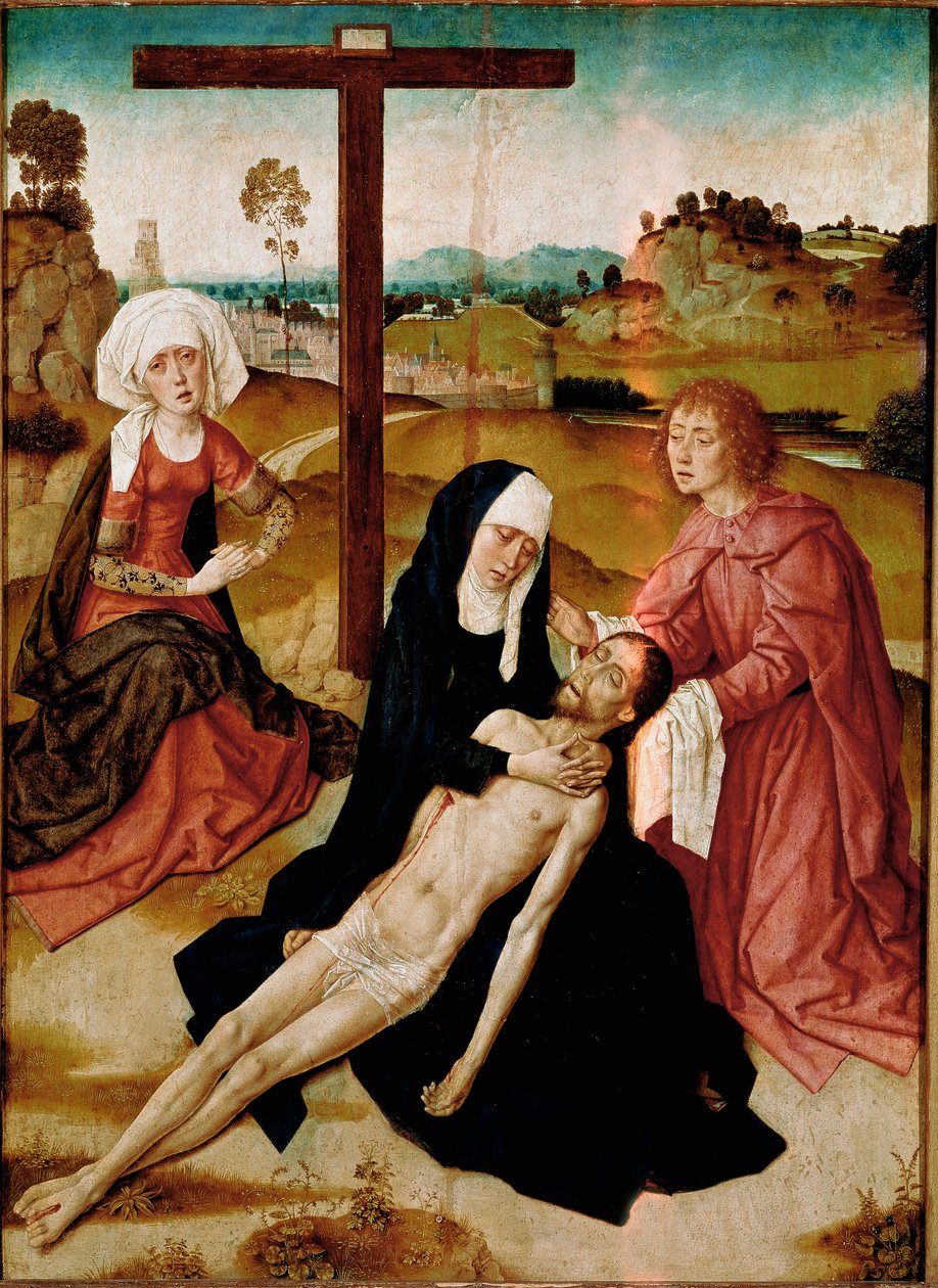 Dirckin (Dieric, Dirk) The Deploration of Christ maalaus puulle Bouts the Old (vanhin) (1410-1475) tekijältä Dirck Bouts