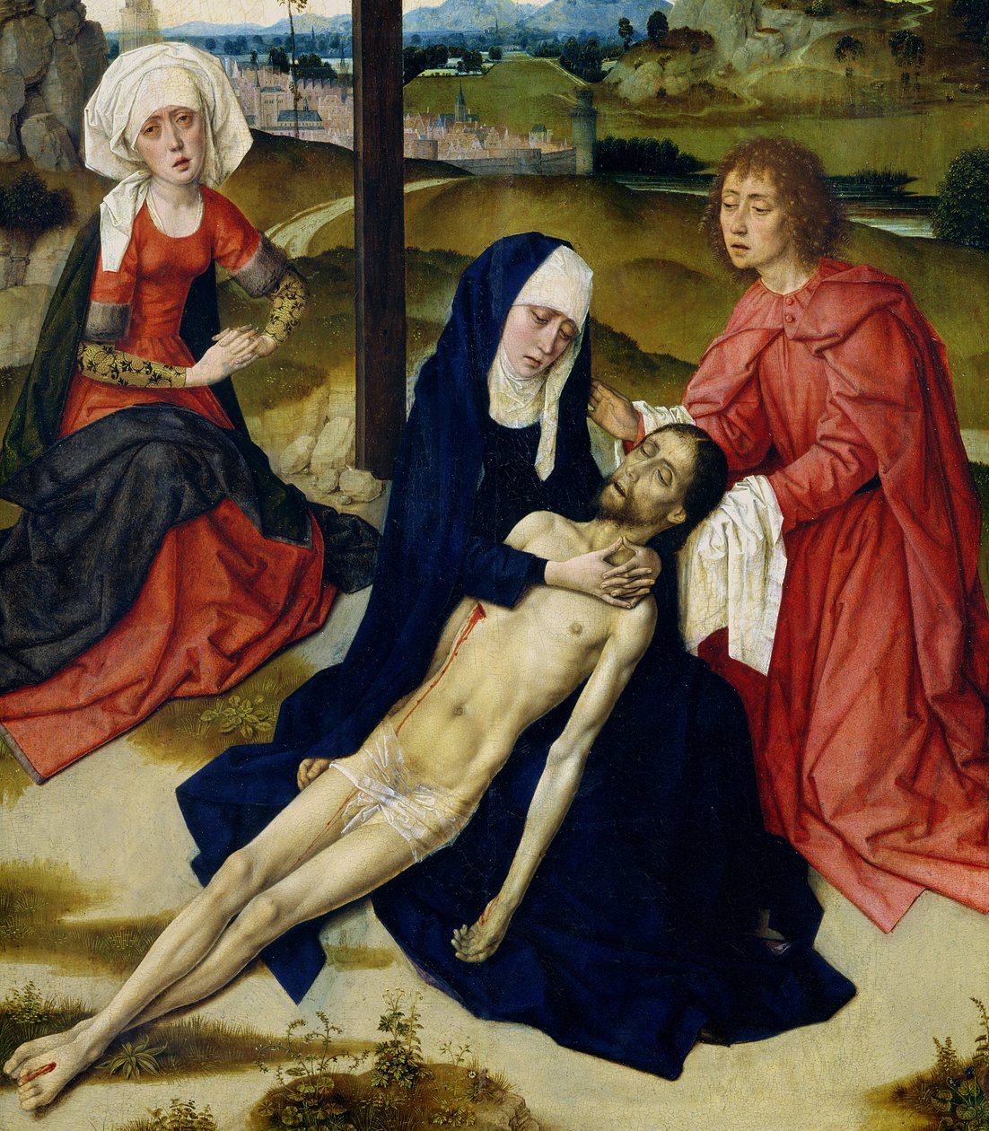 The Lamentation (yksityiskohta numerosta 93895) tekijältä Dirck Bouts