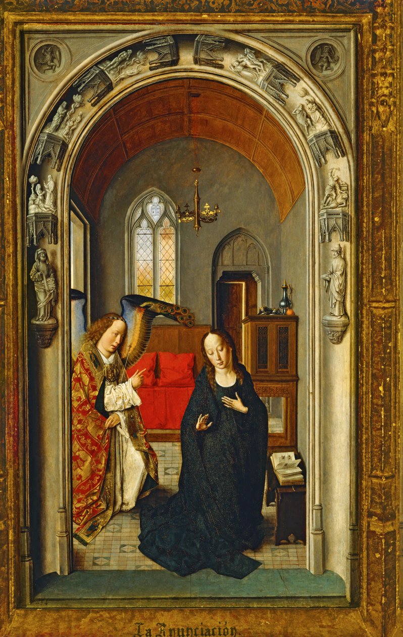 Ilmestyskirja (maalaus puulle) tekijältä Dirck Bouts