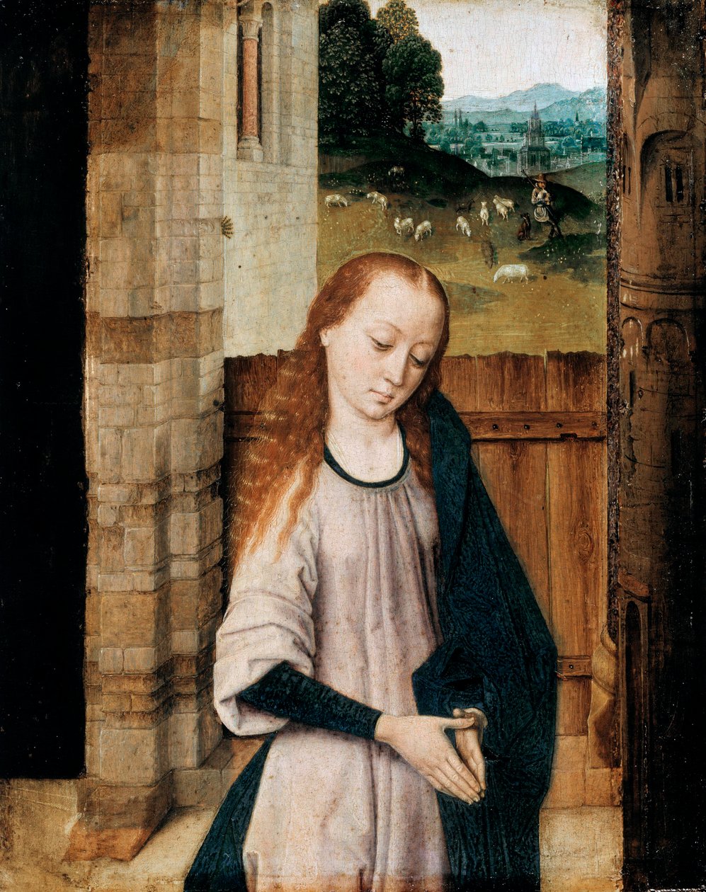 Dirk Boutsin maalaus ""Virgin in Adoration"" (Virgin in Adoration) (1410/20-1475) tekijältä Dirck Bouts