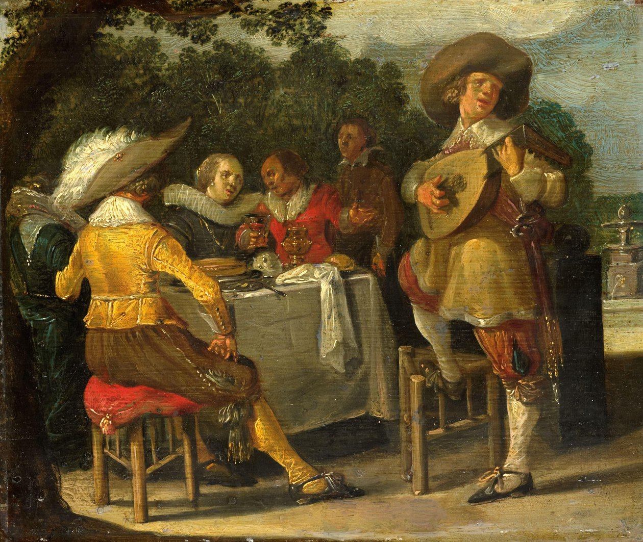 Ulkojuhla tekijältä Dirck Hals (attributed to)