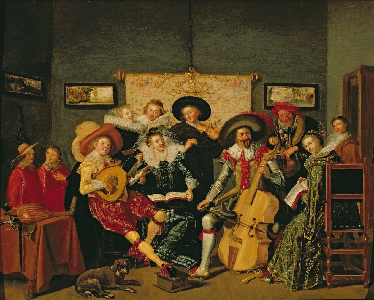 Musiikkijuhla, n. 1625 tekijältä Dirck Hals