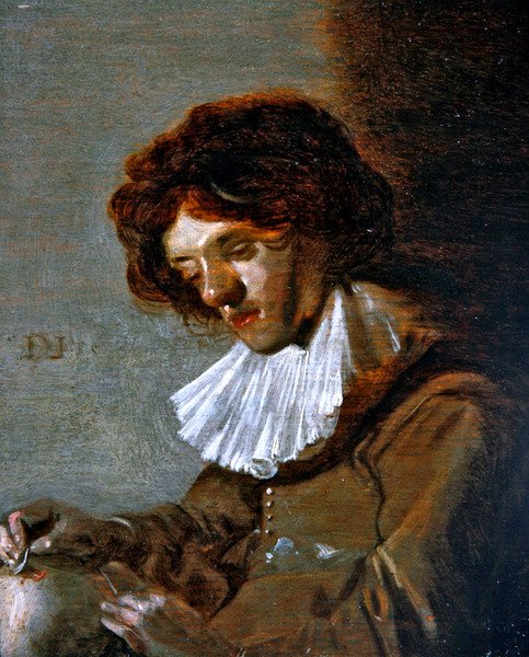 Tutkimus nuoresta miehestä Trepanning (öljy paneelissa) tekijältä Dirck Hals