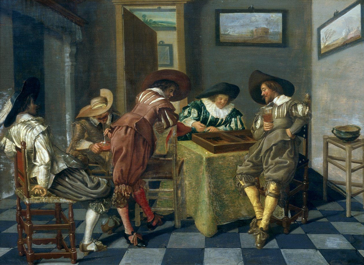 Backgammon peli tekijältä Dirck Hals