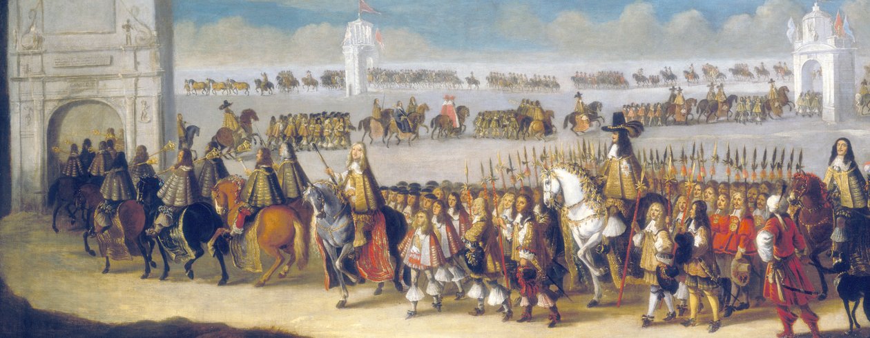 Charles II:n kavalkadi Lontoon Cityn läpi, 22. huhtikuuta 1661, 1662. tekijältä Dirck Stoop