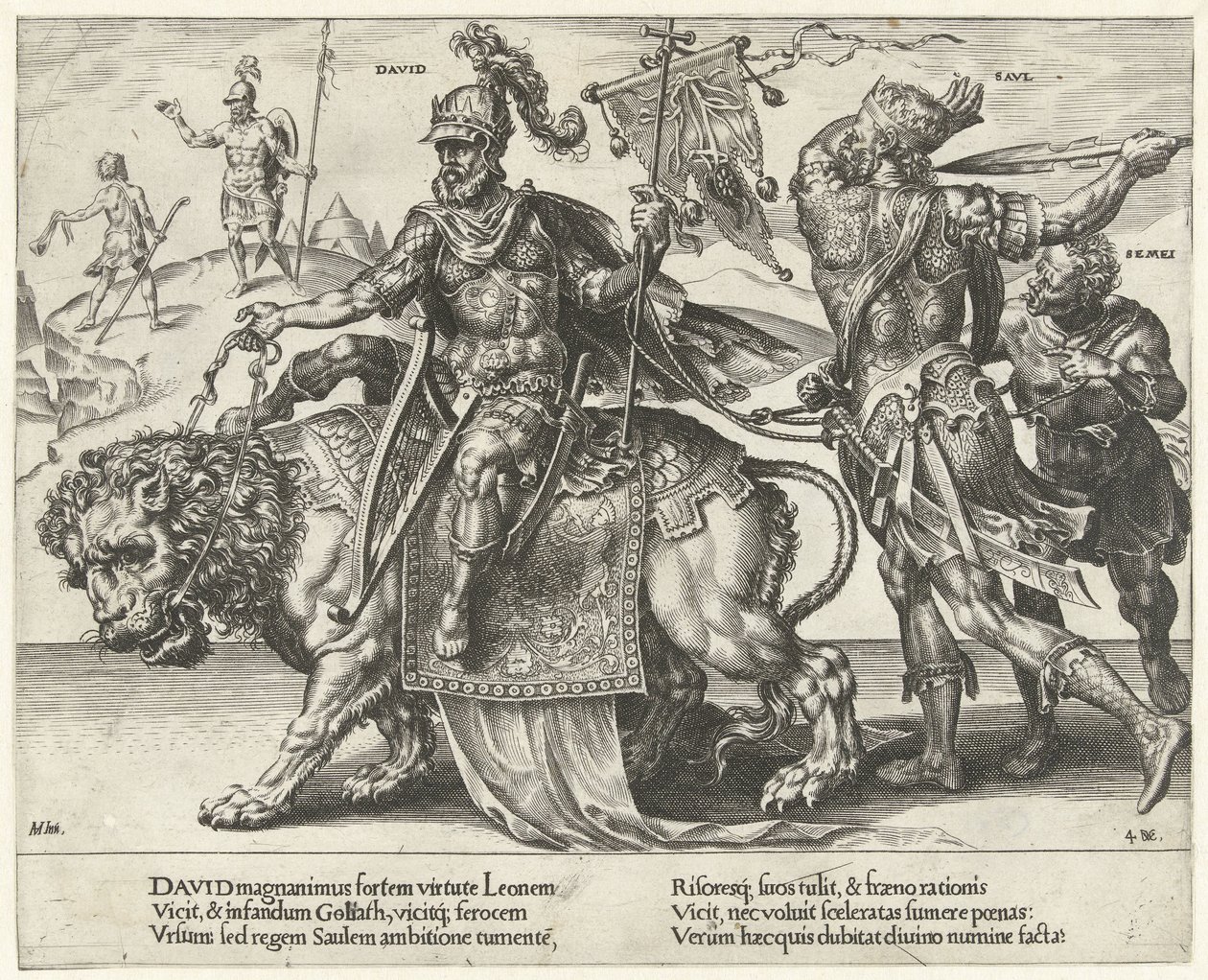 Daavidin voitto Triumph of Patience (sarjan nimi) Patientiae Trivmphvs (sarjan nimi) tekijältä Dirck Volckertsz. Coornhert