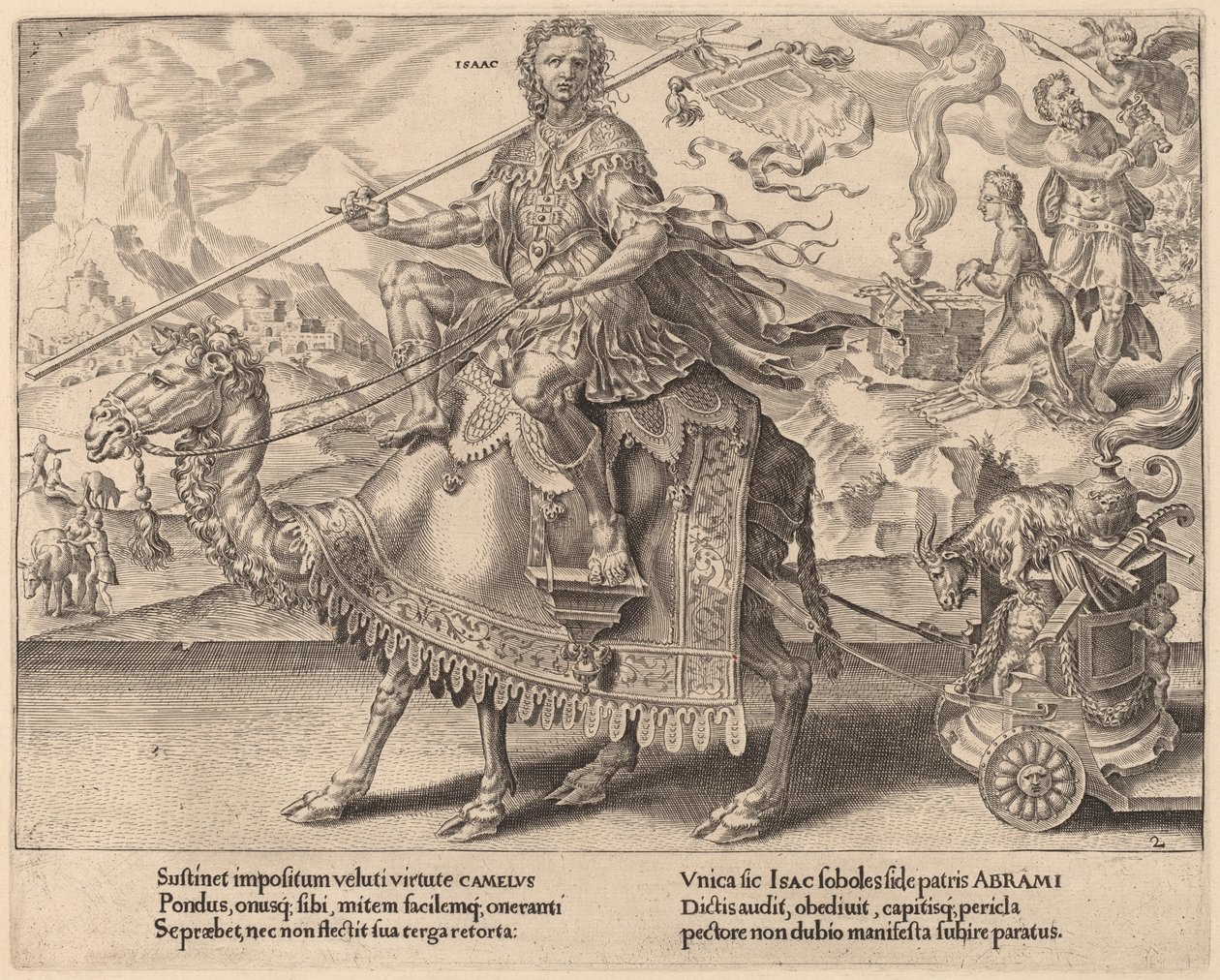Iisakin voitto tekijältä Dirck Volckertz Coornhert after Maerten van Heemskerck
