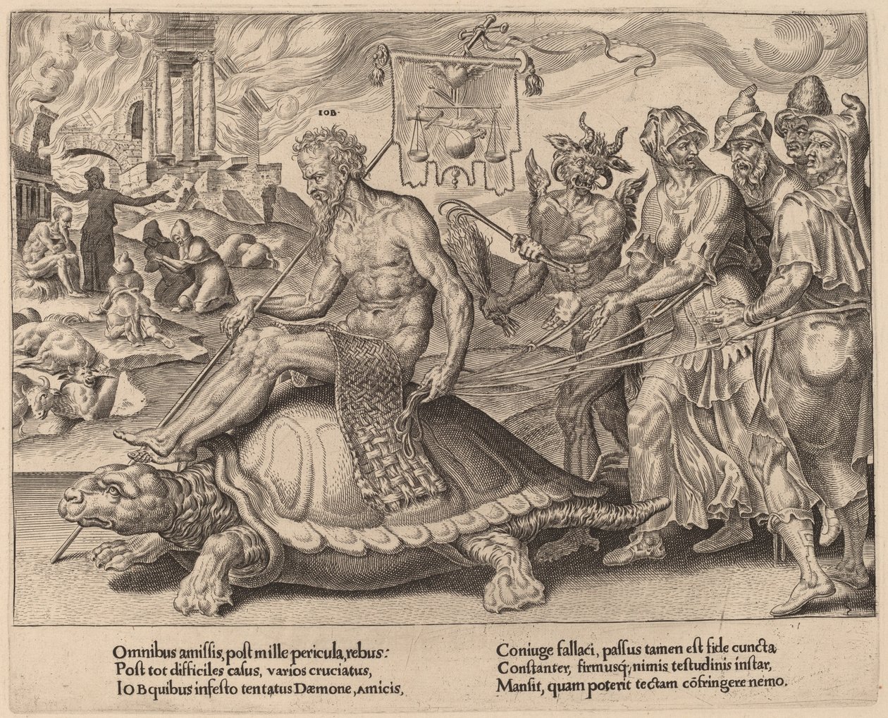 Jobin voitto tekijältä Dirck Volckertz Coornhert after Maerten van Heemskerck
