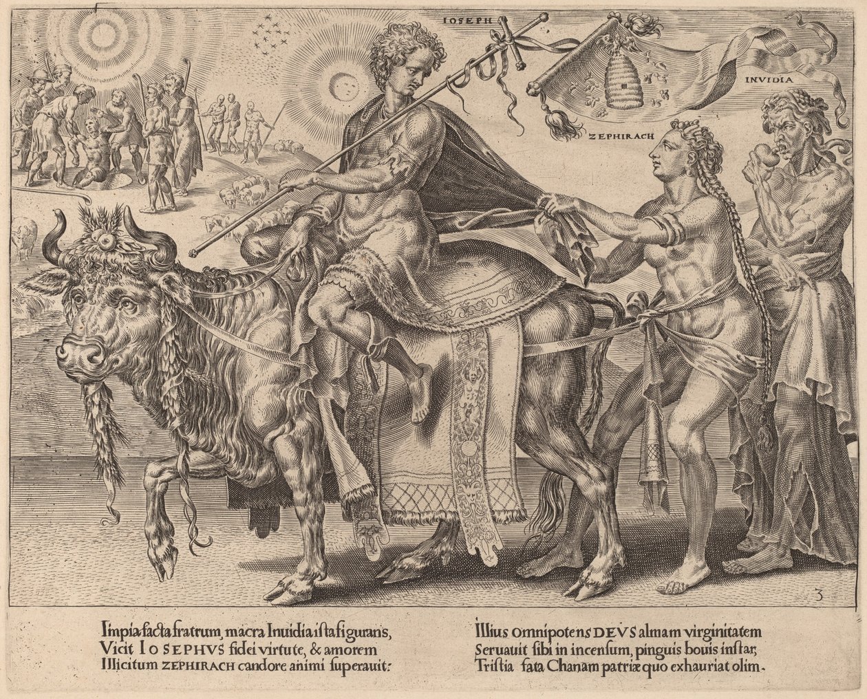 Joosefin voitto tekijältä Dirck Volckertz Coornhert after Maerten van Heemskerck