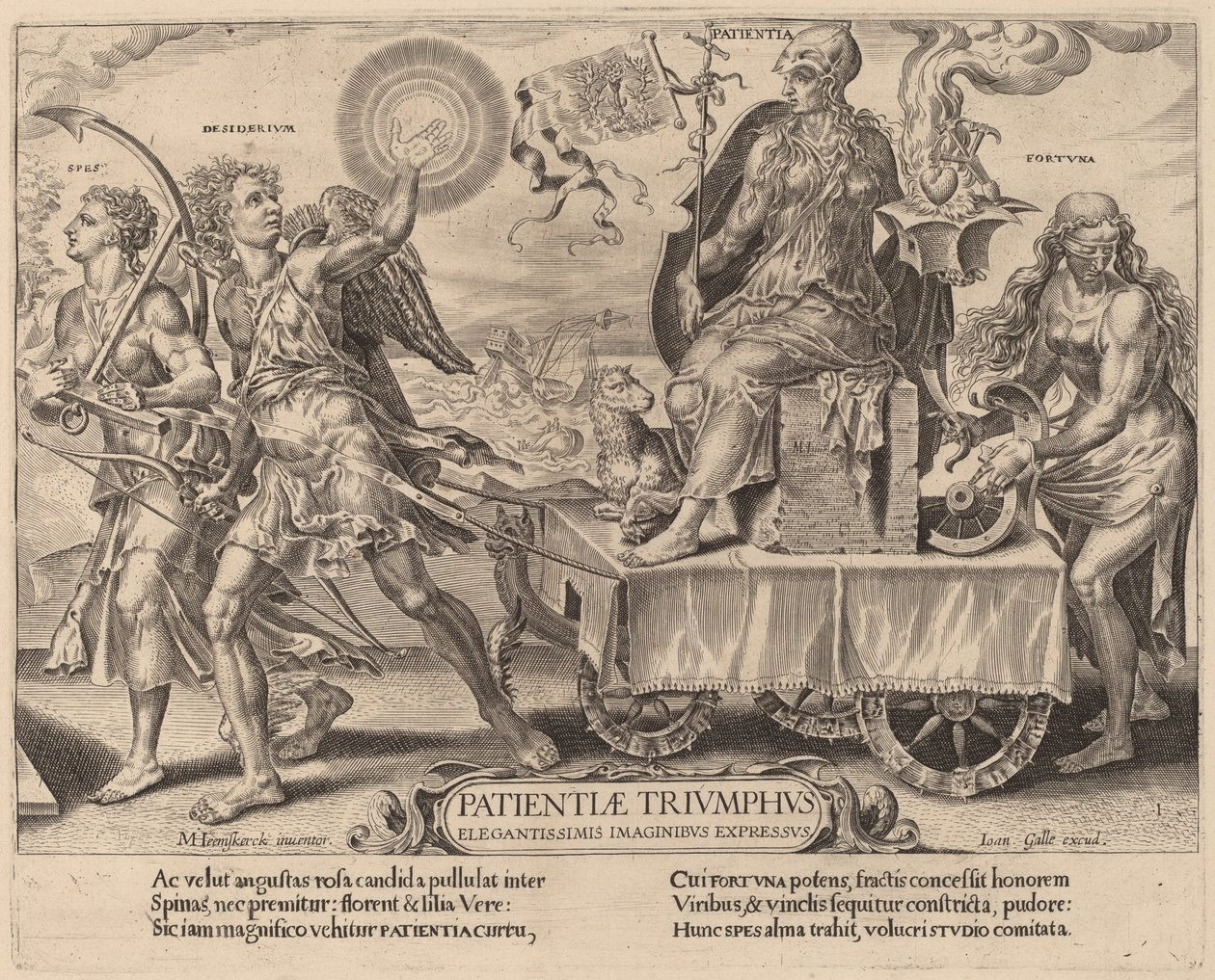Kärsivällisyyden voitto tekijältä Dirck Volckertz Coornhert after Maerten van Heemskerck
