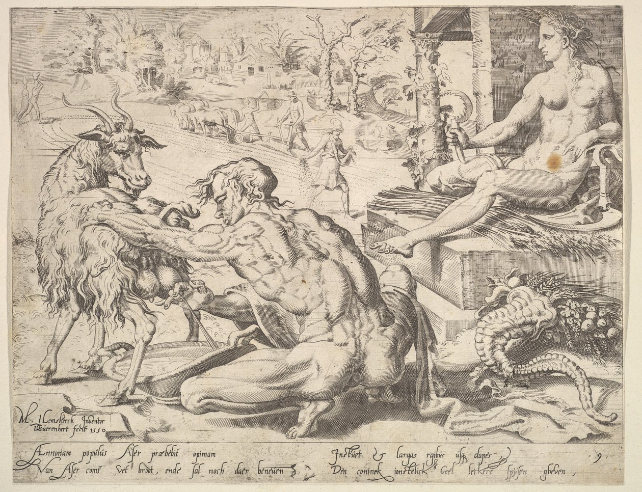 Asher, sarjasta Kaksitoista patriarkkaa, 1550. tekijältä Dirck Volkertsen Coornhert